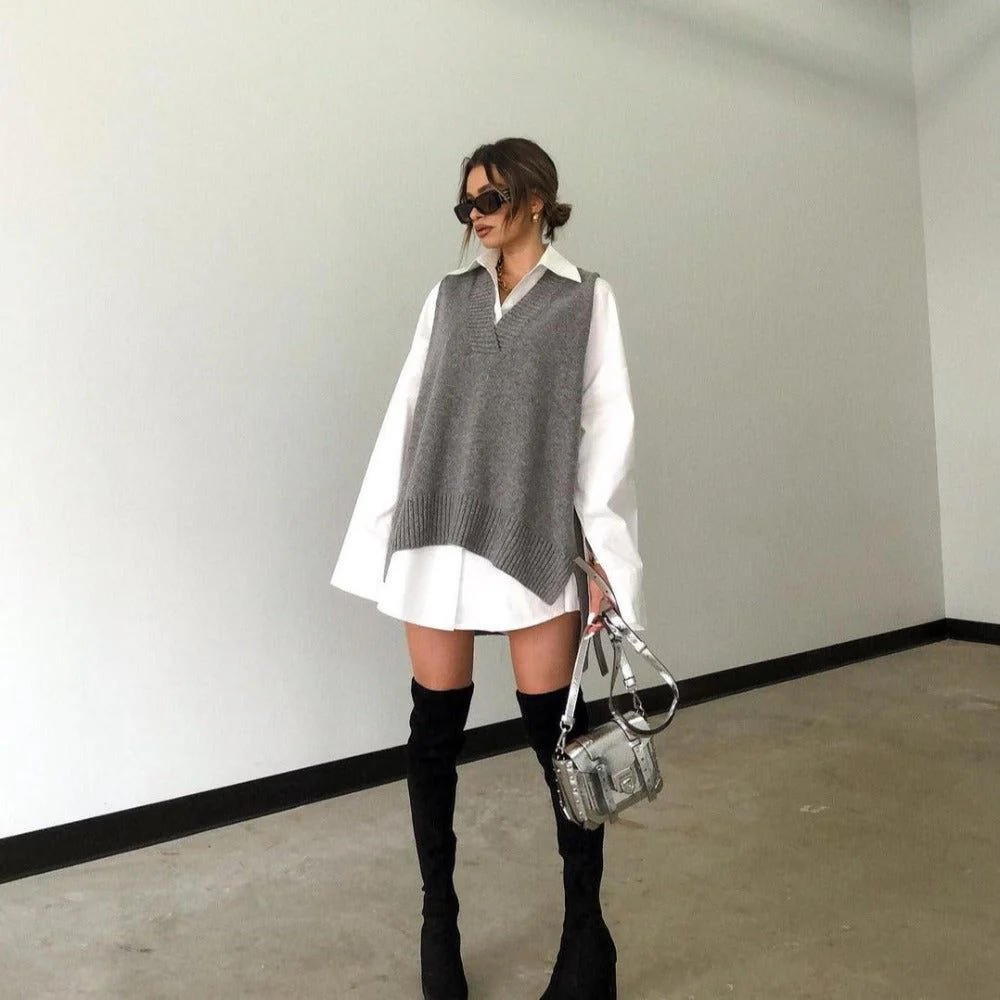 Lana Oversized Knitted Vest - Image 2