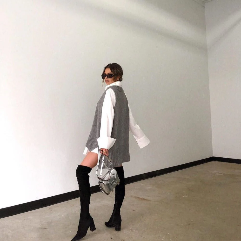 Lana Oversized Knitted Vest - Image 3