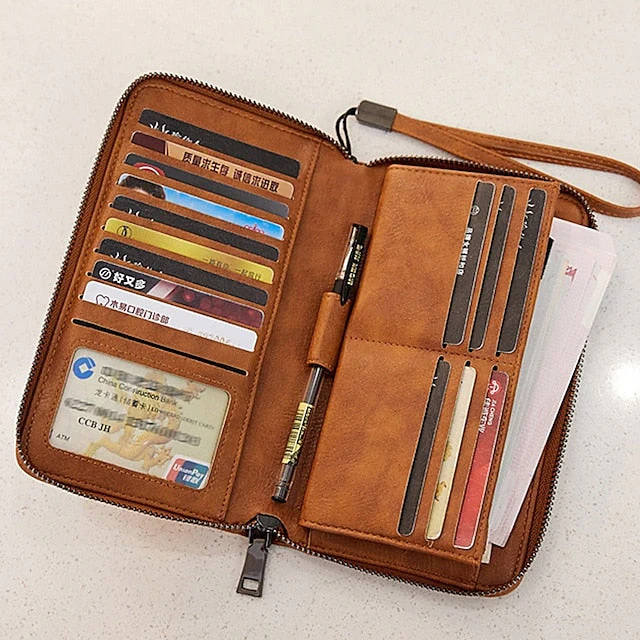 Leather Bag Outdoor Mobile Wallet Daily Phone PU - Image 5