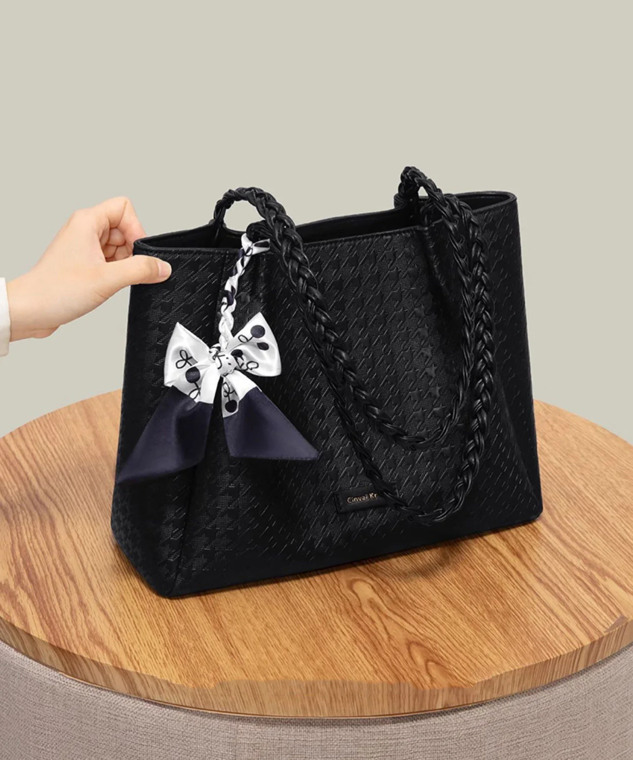 Leather Bags Large Capacity White Faux Shoulder - Image 5