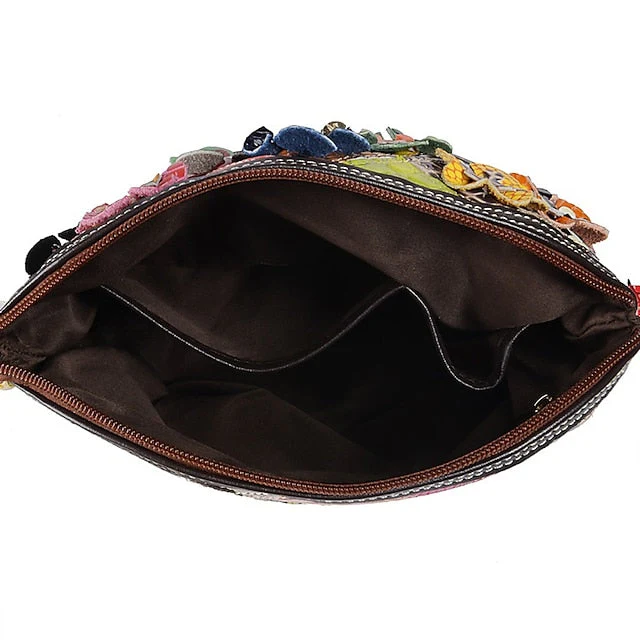 Leather Shoulder Bohemian Colorful Patchwork - Bag - Image 6