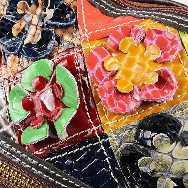 Leather Shoulder Bohemian Colorful Patchwork - Bag - Image 8