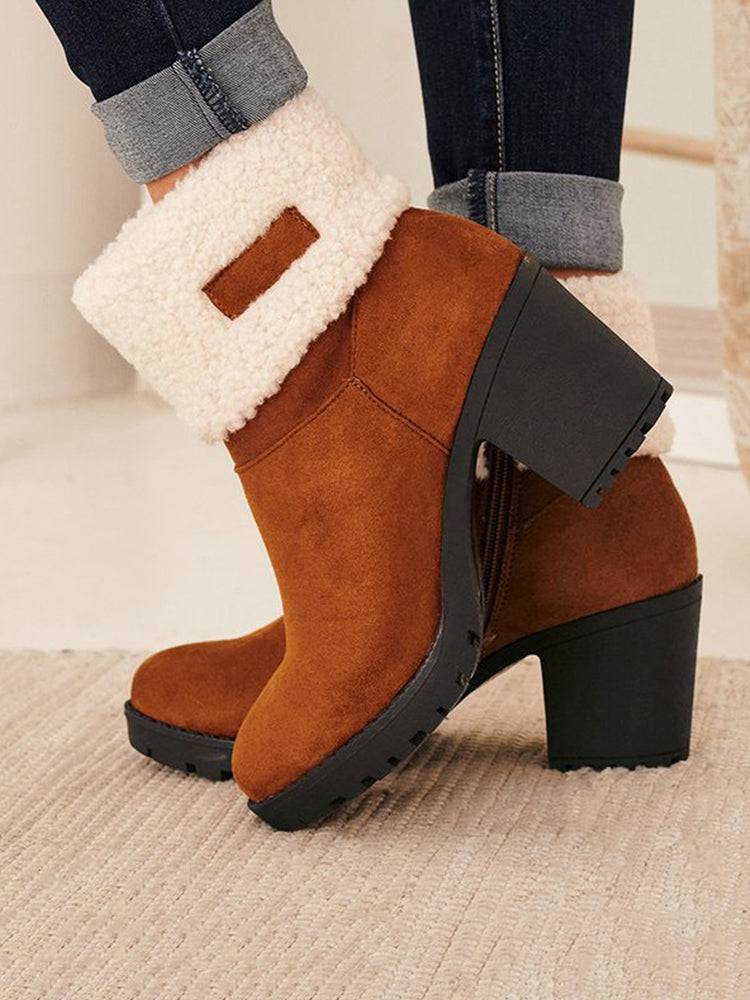 Leopard Chunky Heel Boots - Image 10