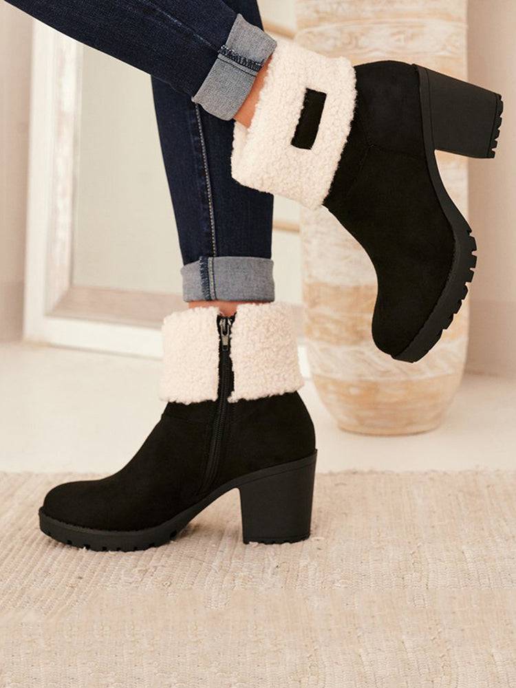 Leopard Chunky Heel Boots - Image 8