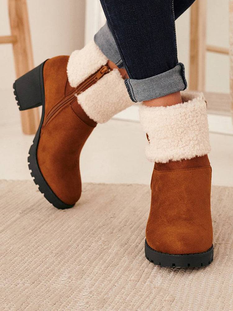 Leopard Chunky Heel Boots - Image 9