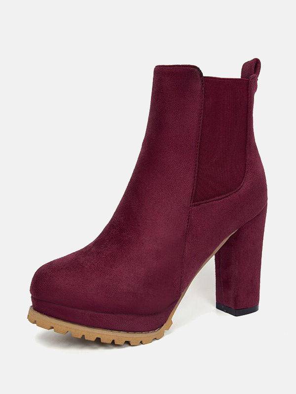 Leopard Print Chunky Heel Boots - Image 10
