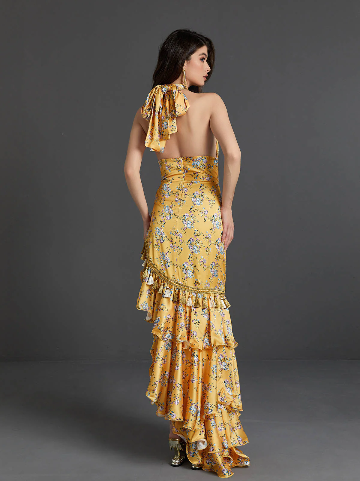 Levana Halterneck Floral Maxi Dress - Image 5