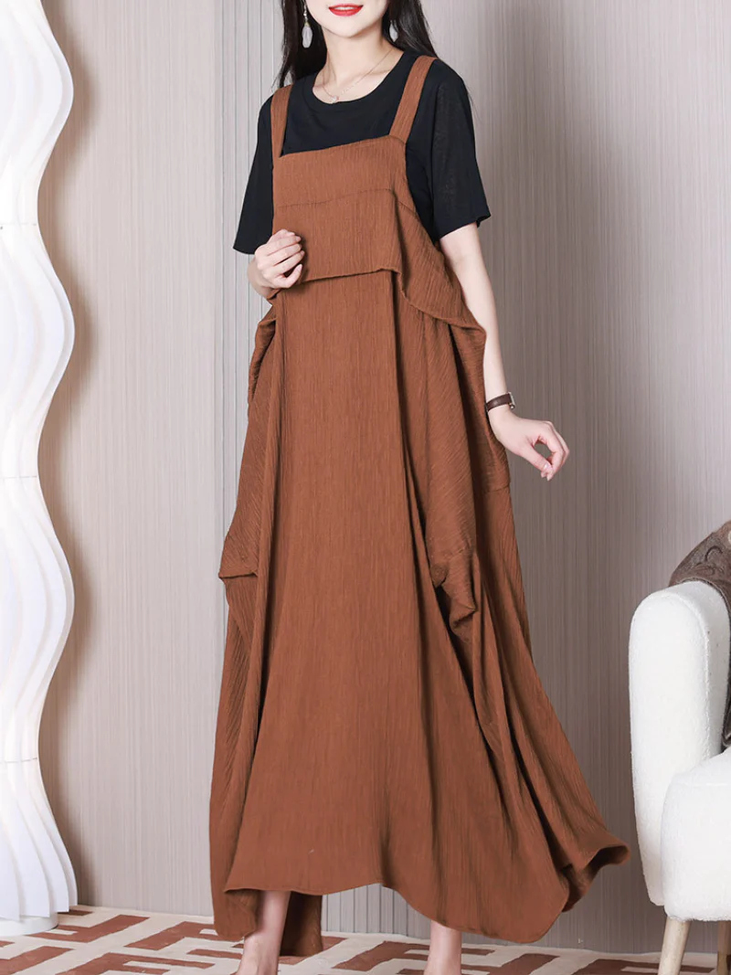 Like A Dream Round Neck A-line Dress - Image 3