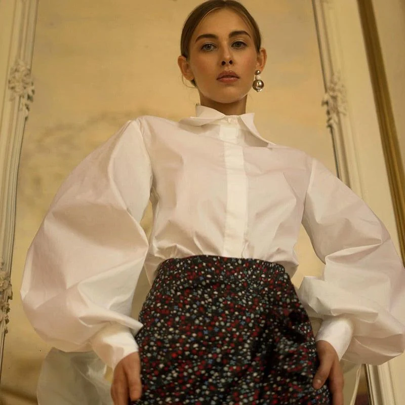 Linda Lantern Sleeve Casual Shirt - Image 10