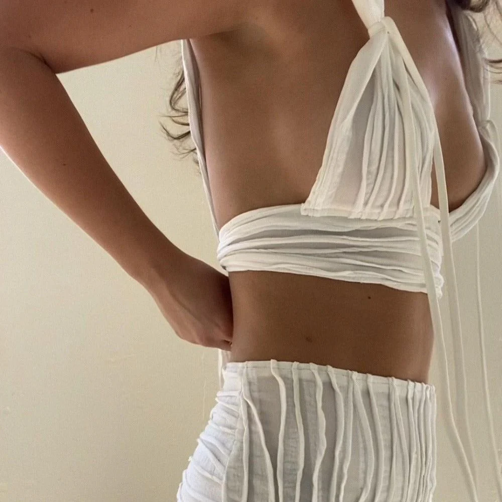 Love The Mirror Crop Top & Slit Mini Skirt Two Piece Set - Image 5