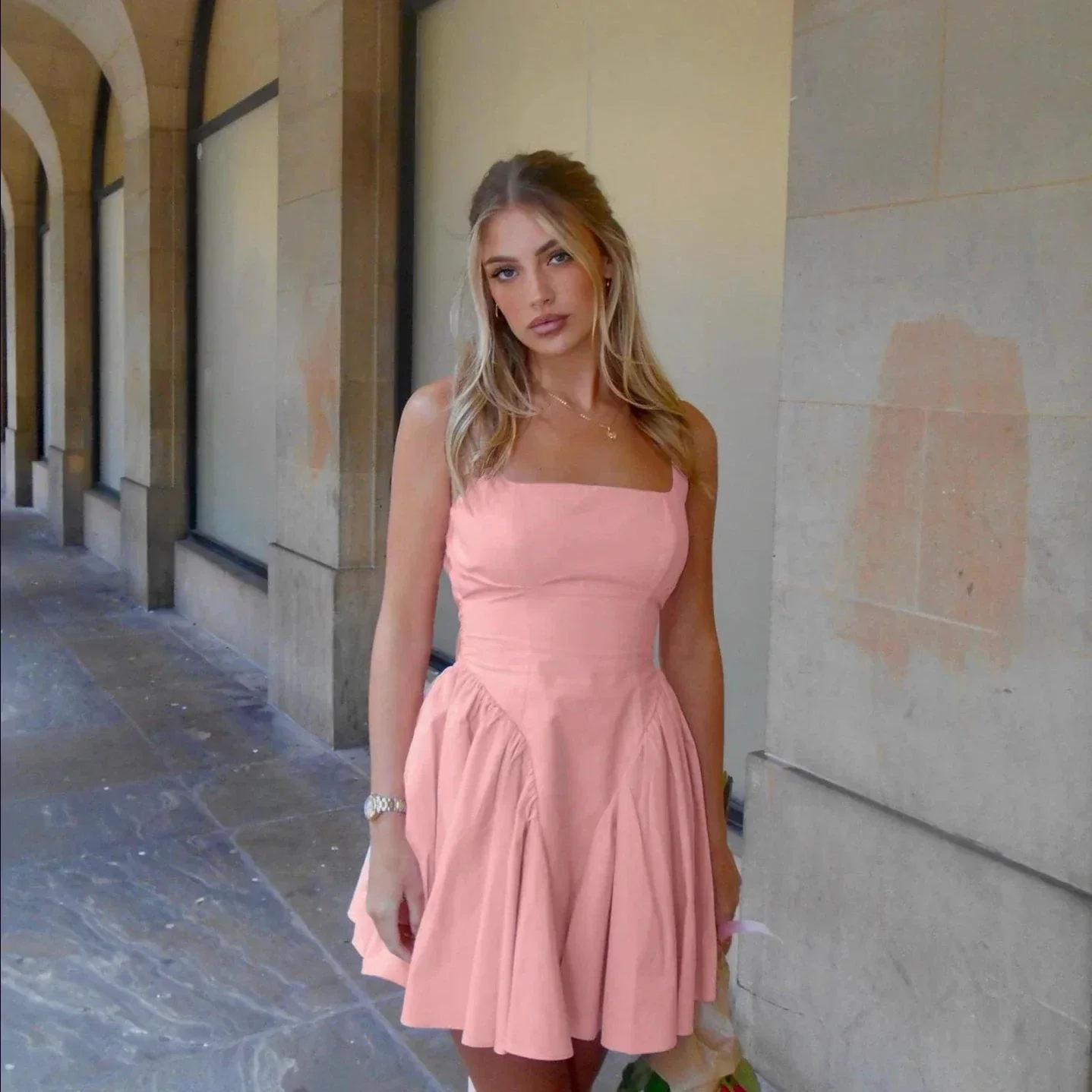 Love's Delight Oversized Bow Mini Dress - Image 9
