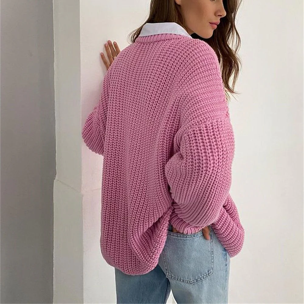Made In Paradise Thickened Oversized Knitted Sweater - Image 8