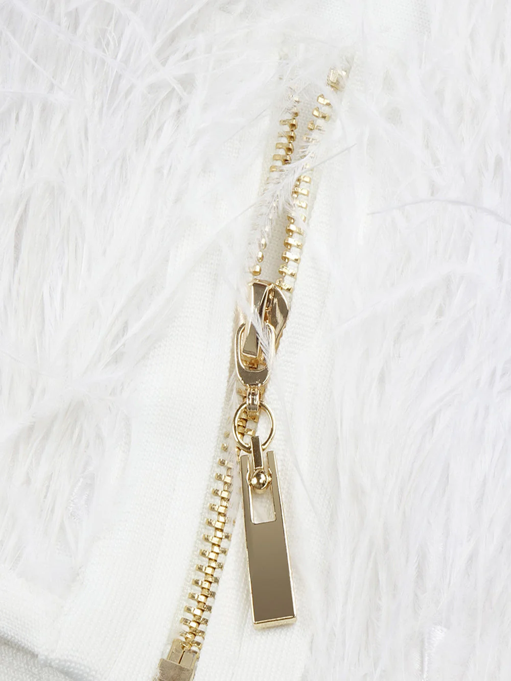 MAGLINA Feather Top & Sequins Skirt Set in White - Image 11