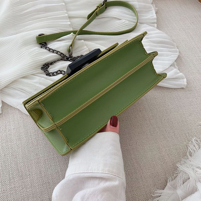 Mala Croc Effect Chain Crossbody Bag - Image 9