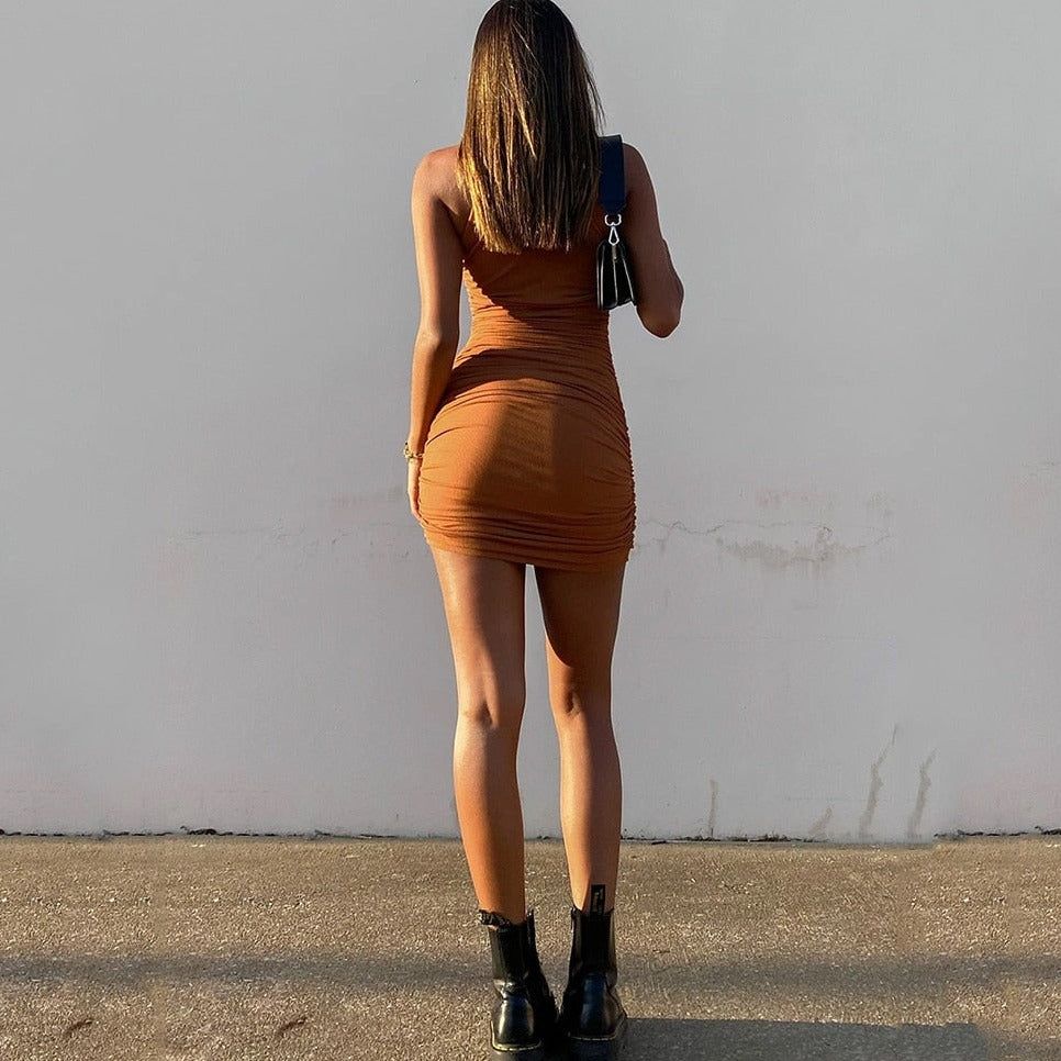 Marisa Ruched Mini Dress - Image 3