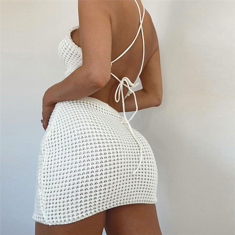 Means A Lot Textured Backless Knitted Two-Piece Set - Image 5