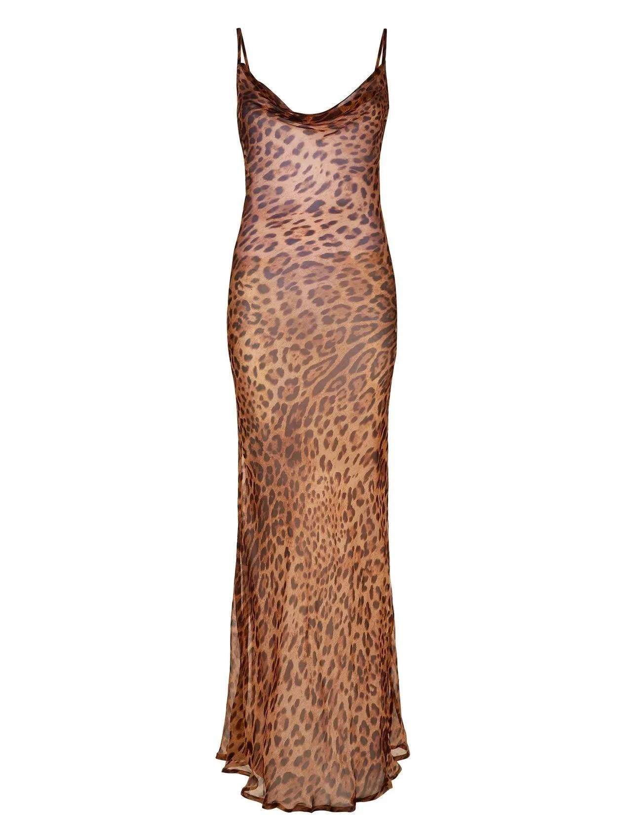 Melany Leopard Print Spaghetti Maxi Dress - Image 7