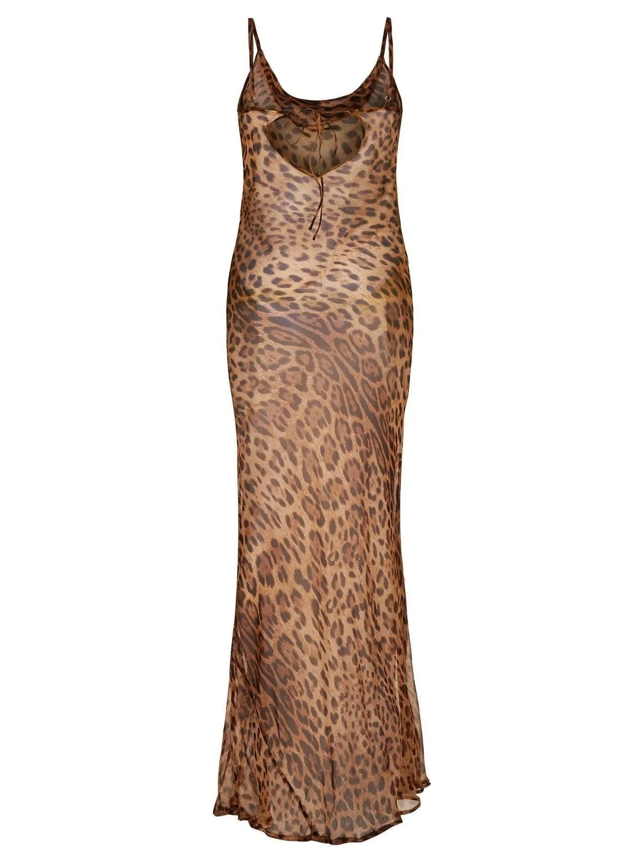 Melany Leopard Print Spaghetti Maxi Dress - Image 8