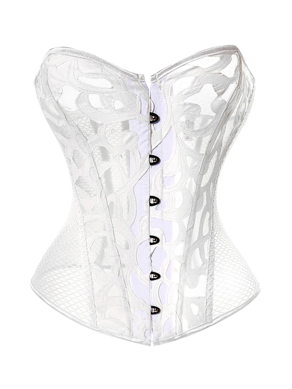Mesh Corset in White - Image 5