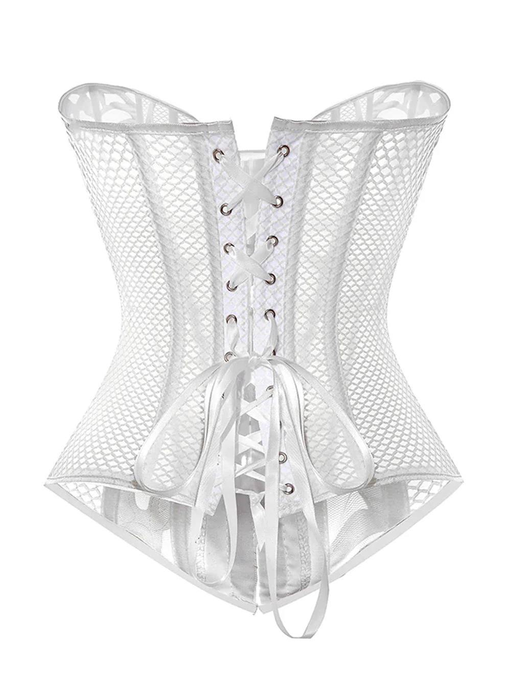 Mesh Corset in White - Image 9