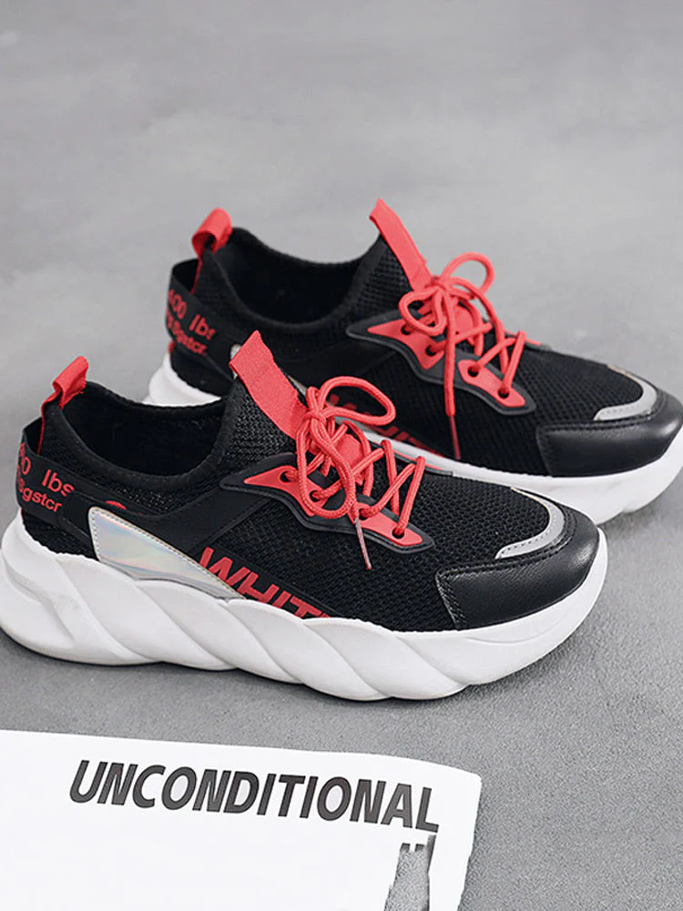 Mesh Lace-up Breathable Sneakers - Image 10