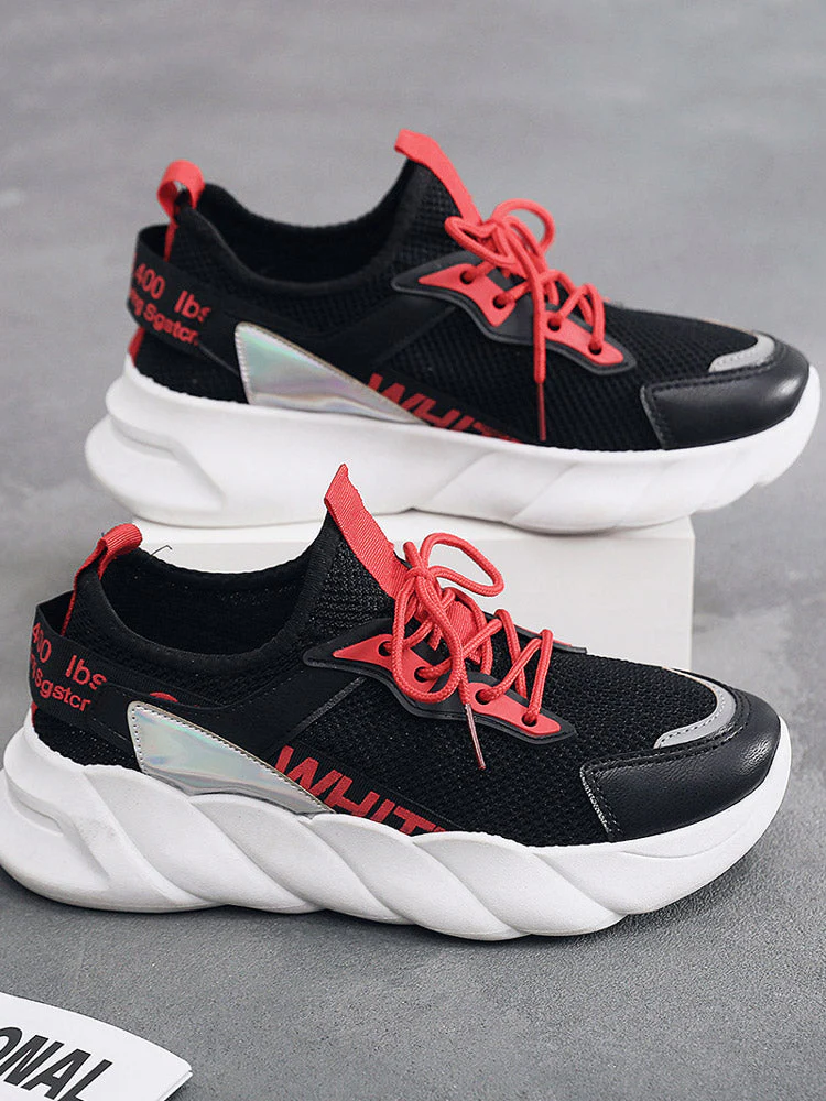 Mesh Lace-up Breathable Sneakers - Image 8
