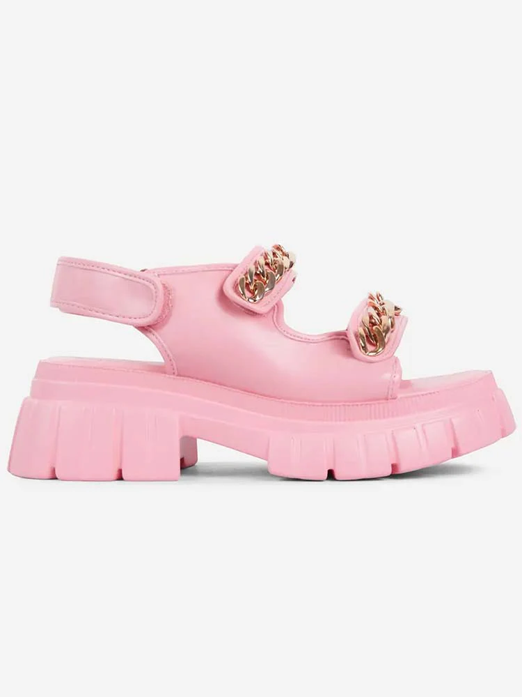 Metal Cufflinks Platform Sandals - Image 3
