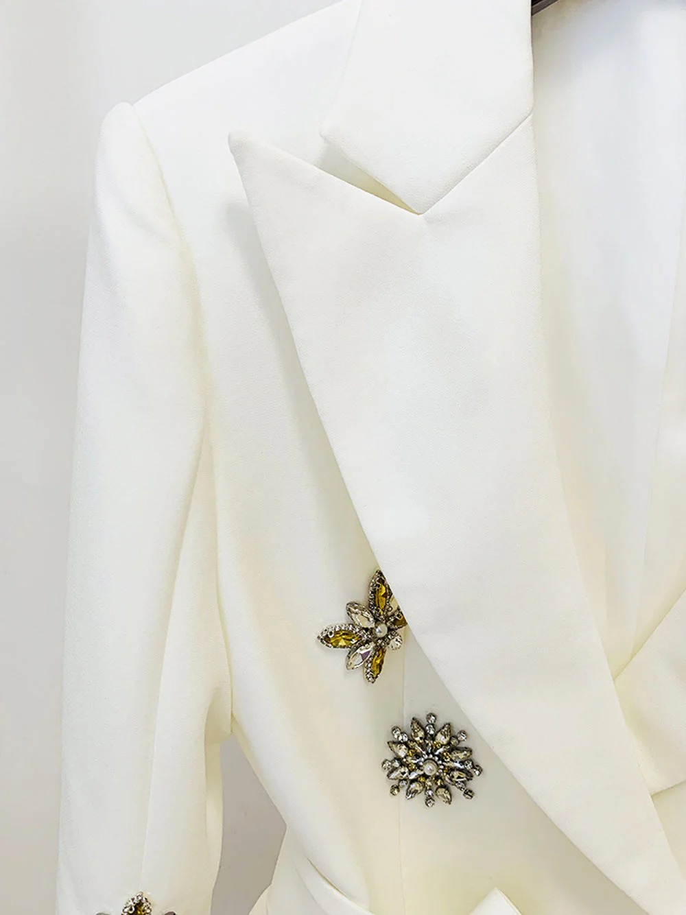 MICHA Rhinestone Belted Blazer - Image 9