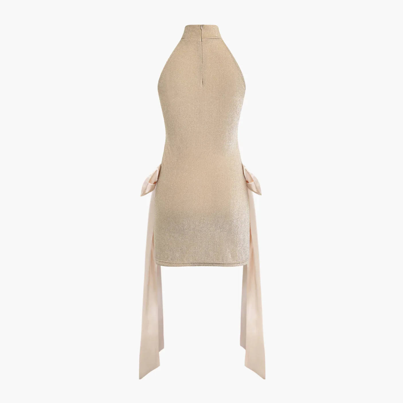 Midnight Riddle Bow Cut Out Glitter Mini Dress - Image 6