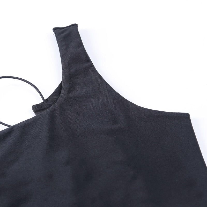 Mina Lace Up One Shoulder Tank Top - Image 8