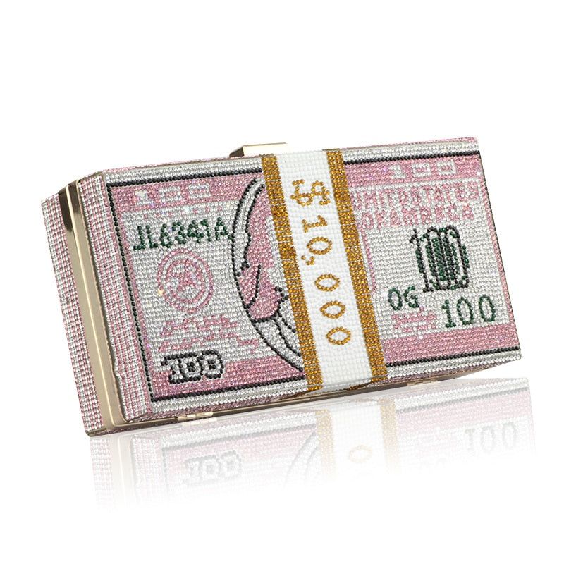 Money On My Mind Rhinestone Sparkle Clutch - Image 14