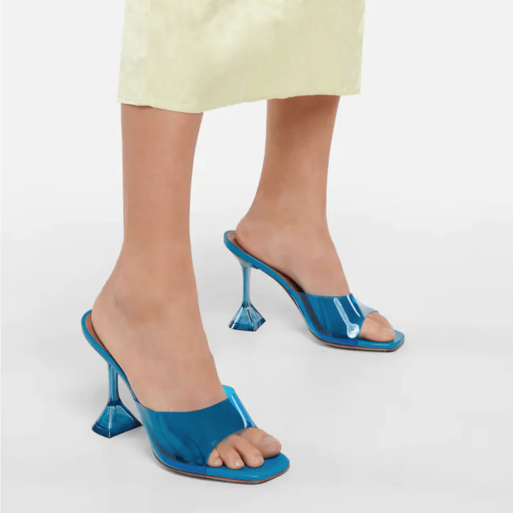 Moonchild Perspex Square Toe Heeled Sandals - Image 9