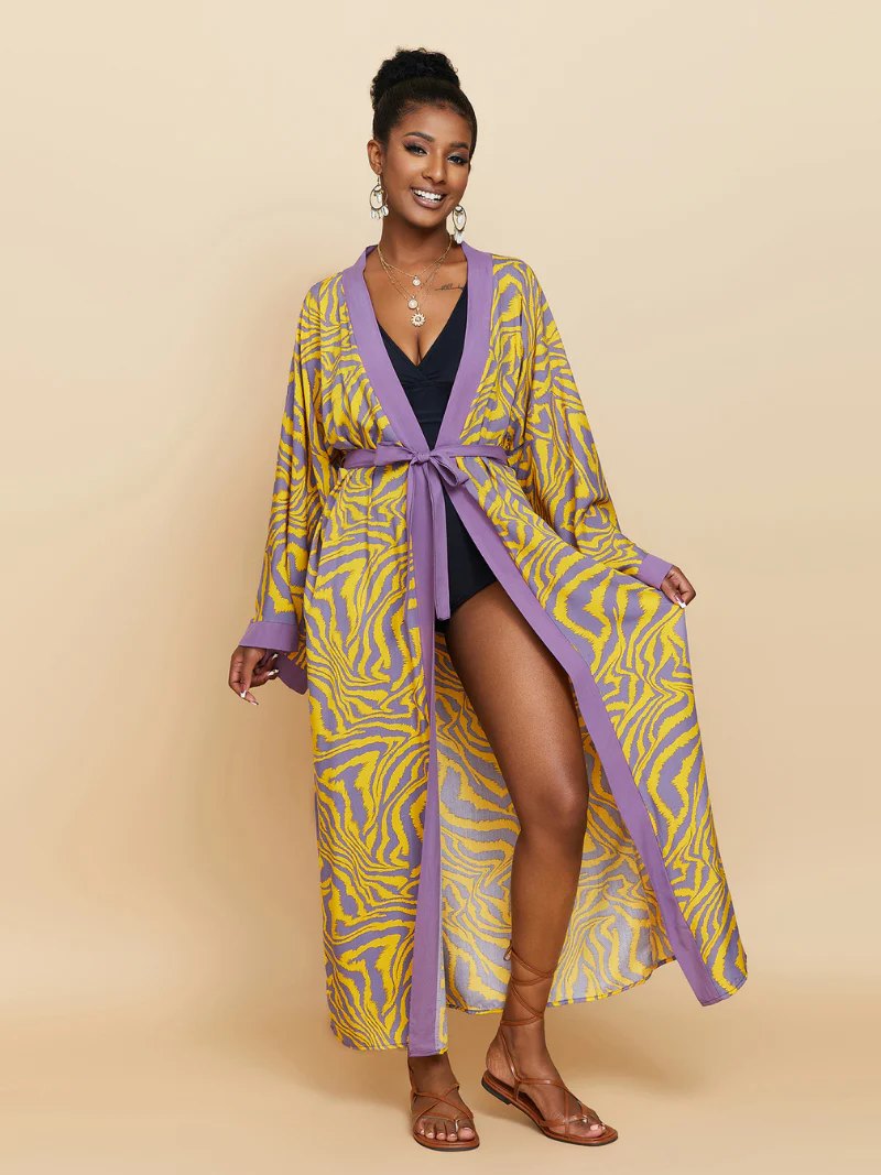 Music Of Love Rayon Long Kimono Jacket - Image 2