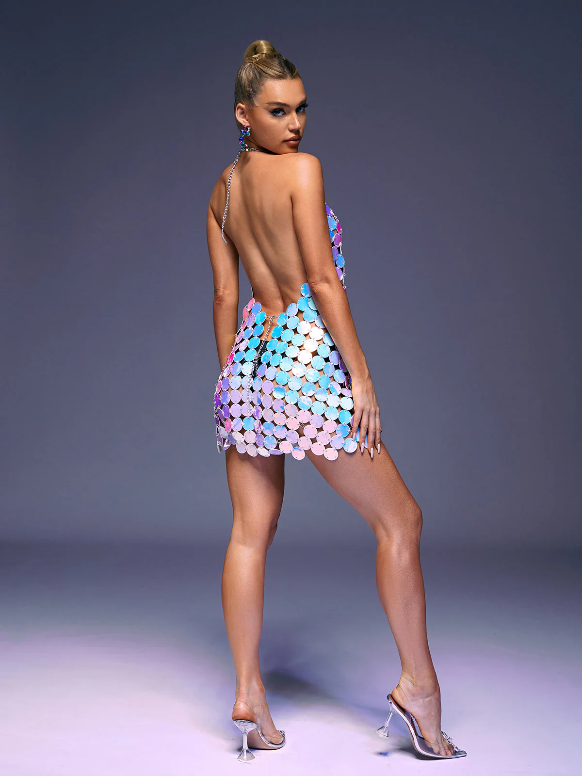 Mylah Leather Chainmail Dress - Image 5