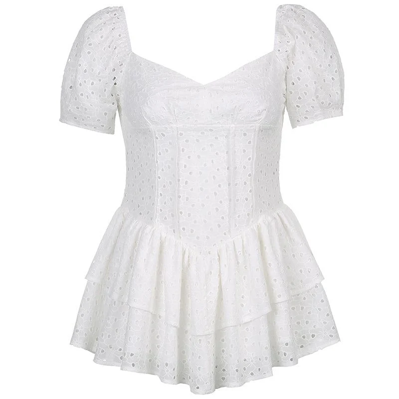Nadia Ruffles Pleated Mini Dress - Image 10