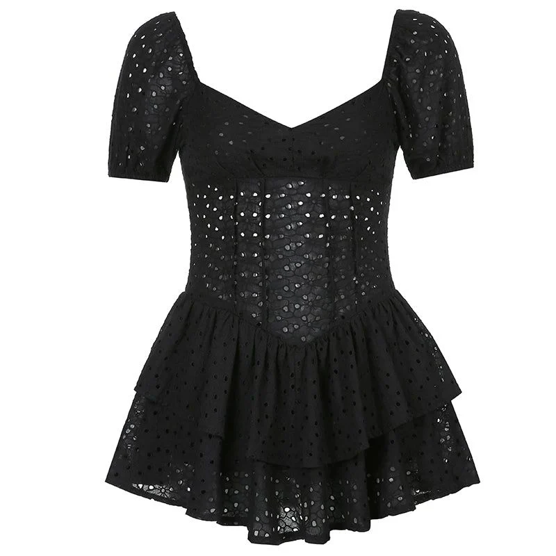 Nadia Ruffles Pleated Mini Dress - Image 9