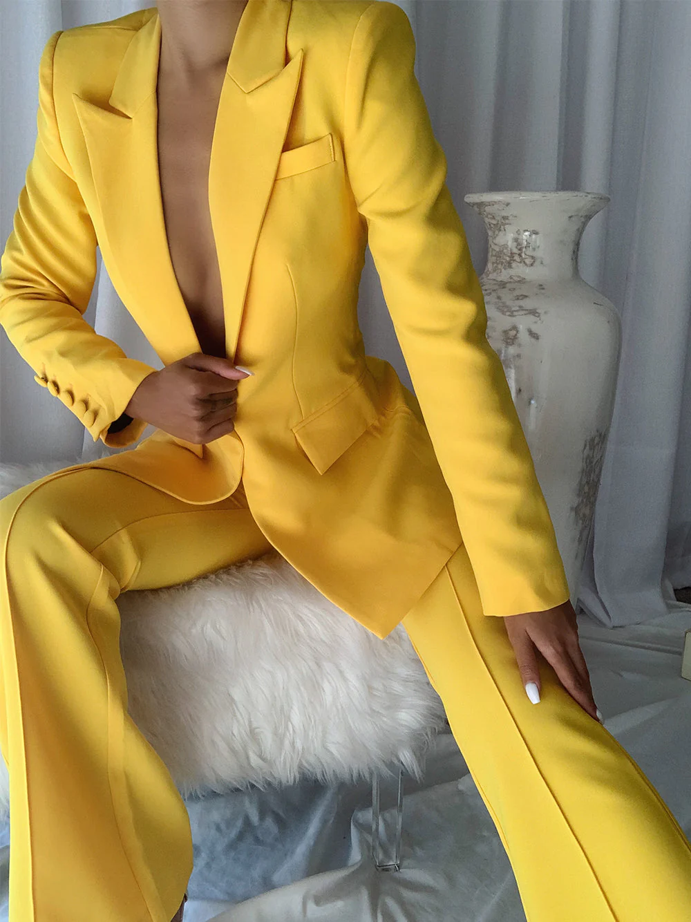 NAOMA Blazer & Flared Pants Set - Image 4