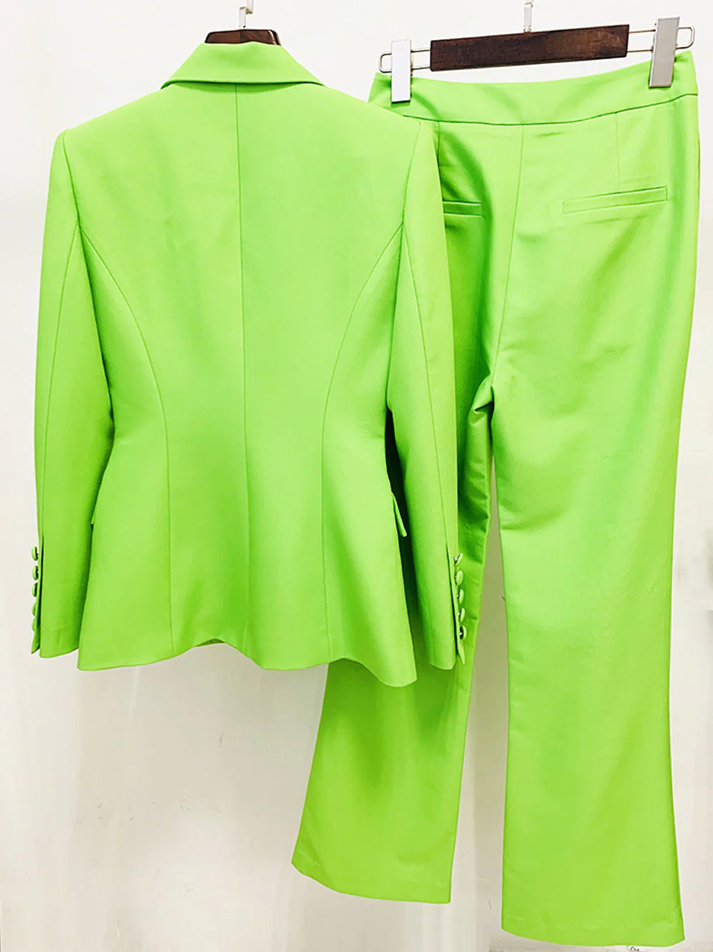 NAOMA Blazer & Flared Pants Set in Neon Green - Image 13