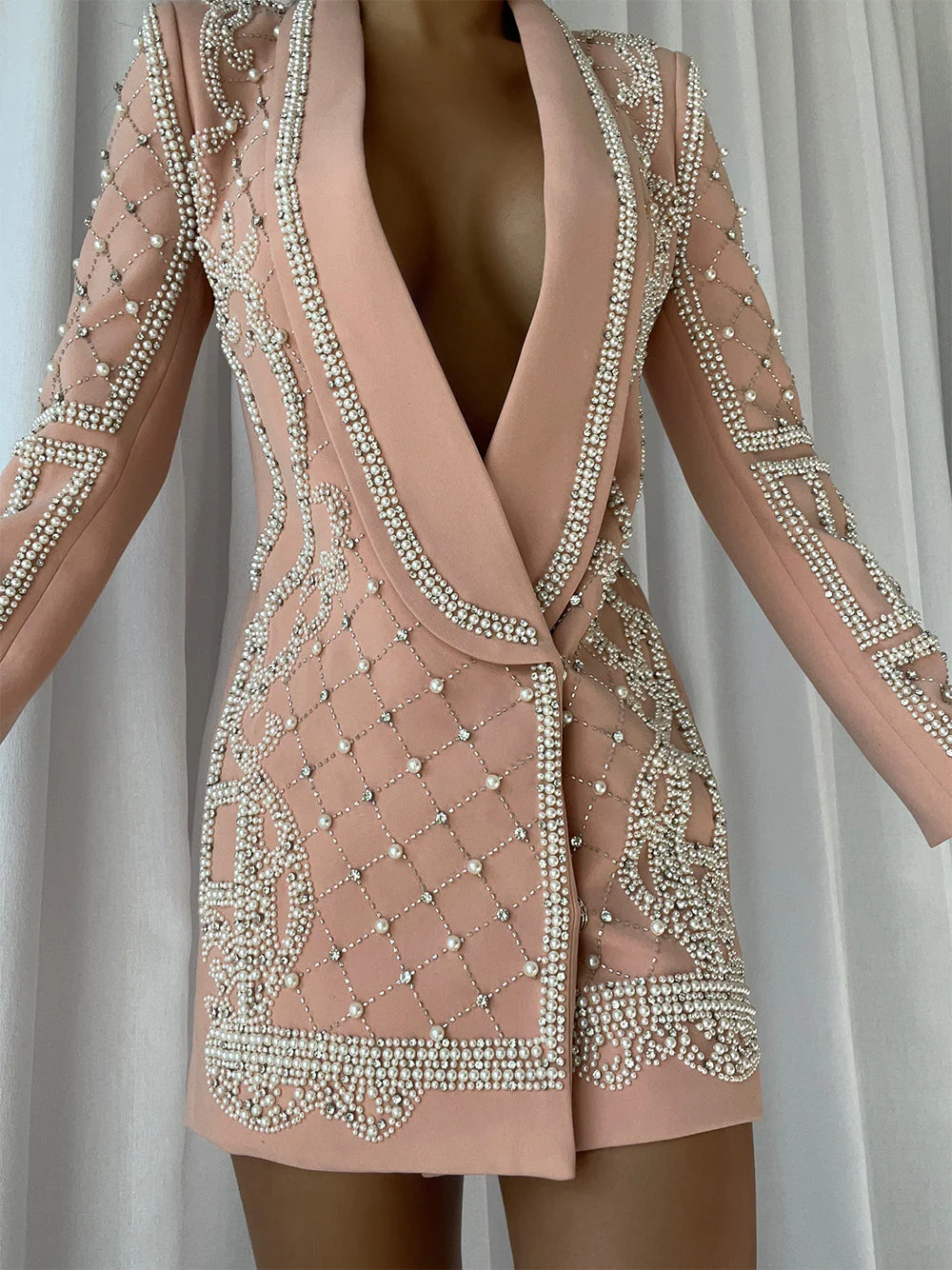 NAUTA Pearls Beaded Blazer Dress - Image 4