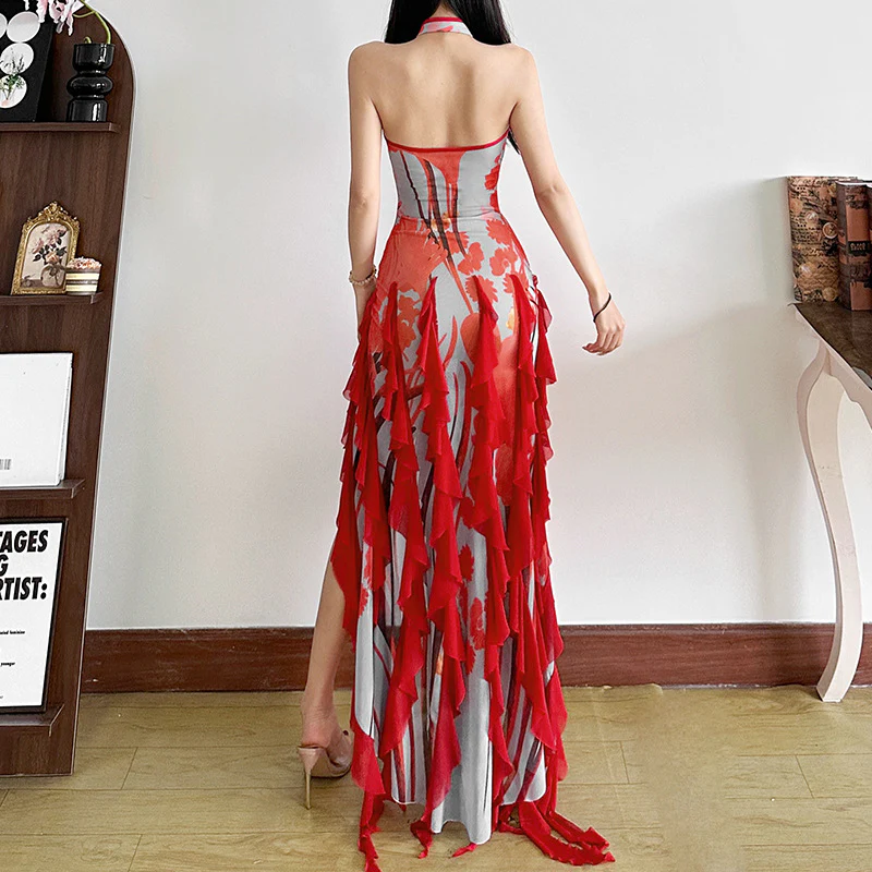 Neck-Baring Backless Dress - Image 5