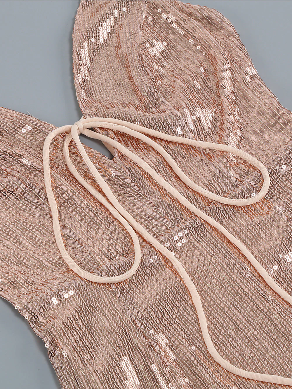 NIKA Sequin Mini Dress in Apricot - Image 6