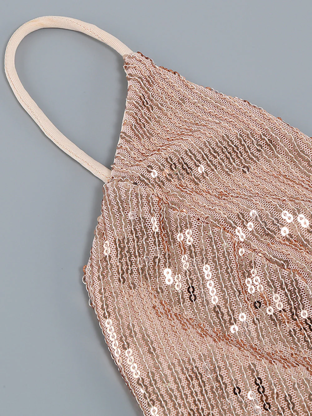 NIKA Sequin Mini Dress in Apricot - Image 8