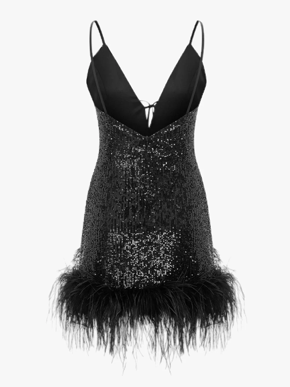 NIKA Sequin Mini Dress in Black - Image 7