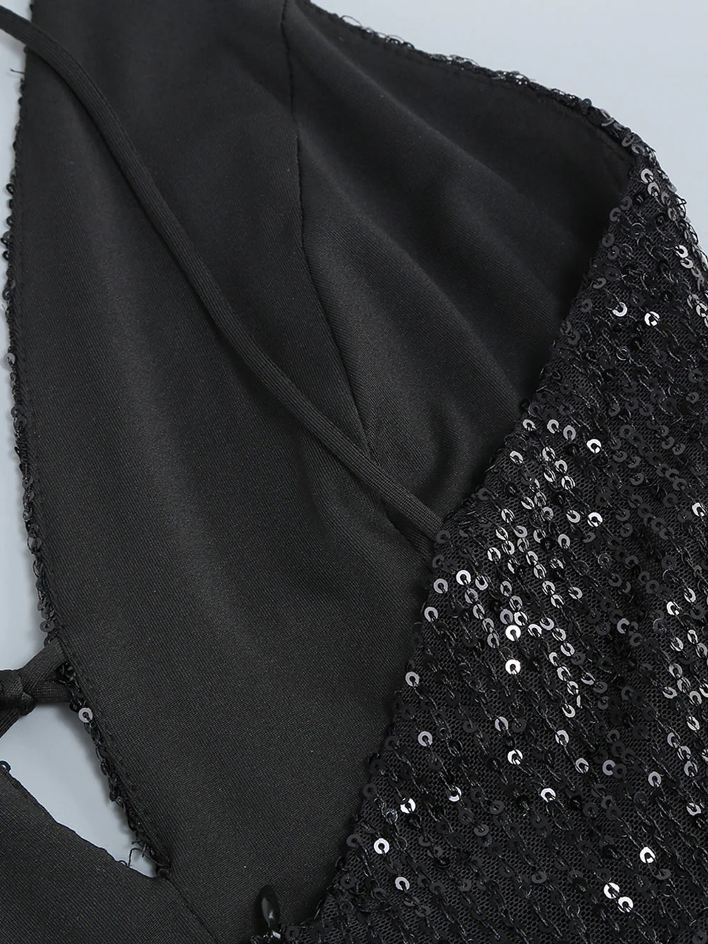 NIKA Sequin Mini Dress in Black - Image 8