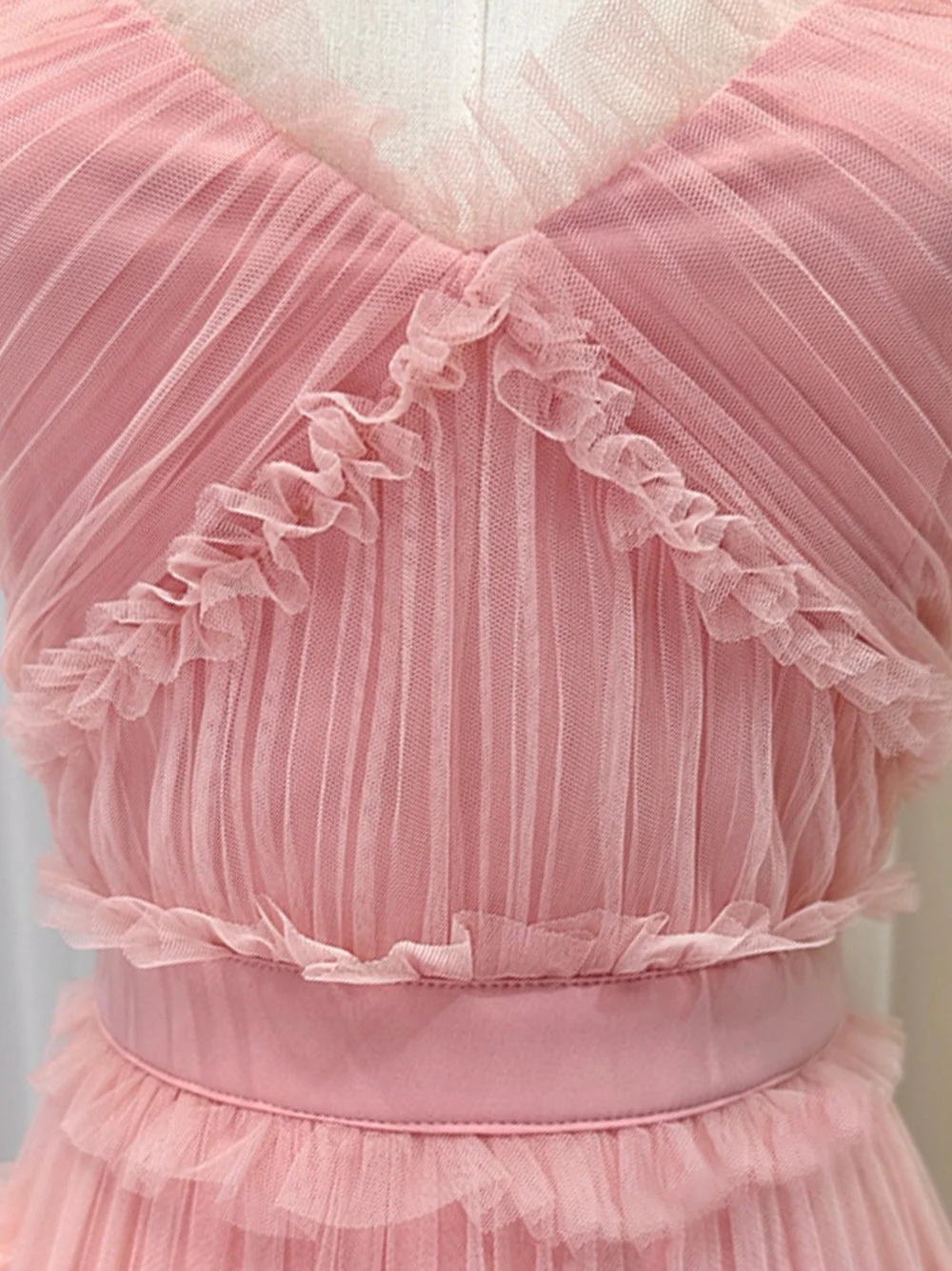 NILA Tulle Maxi Dress in Pink - Image 10