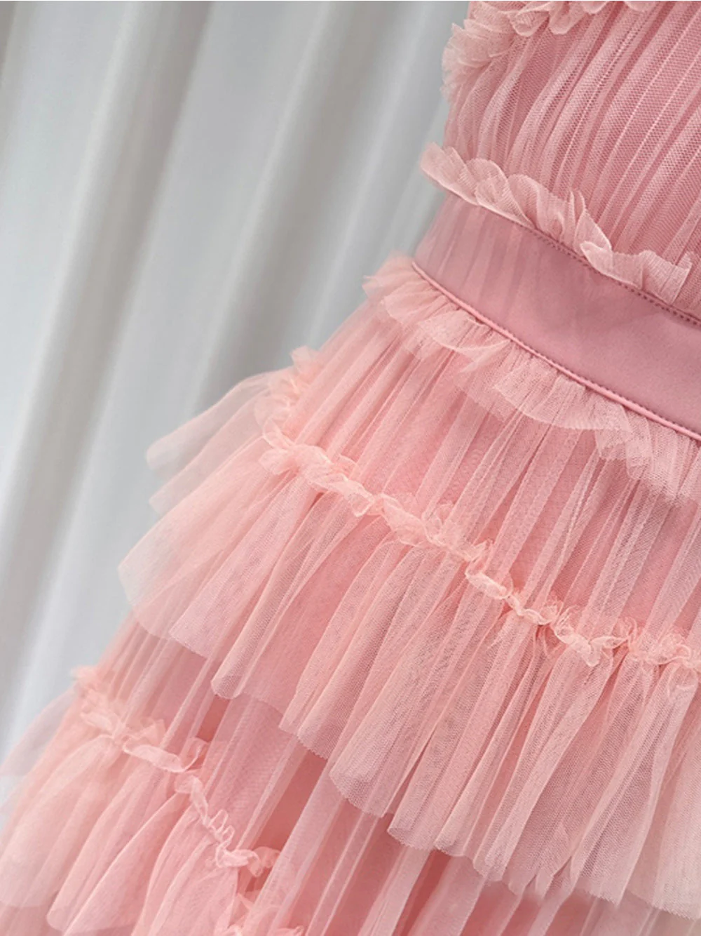 NILA Tulle Maxi Dress in Pink - Image 11