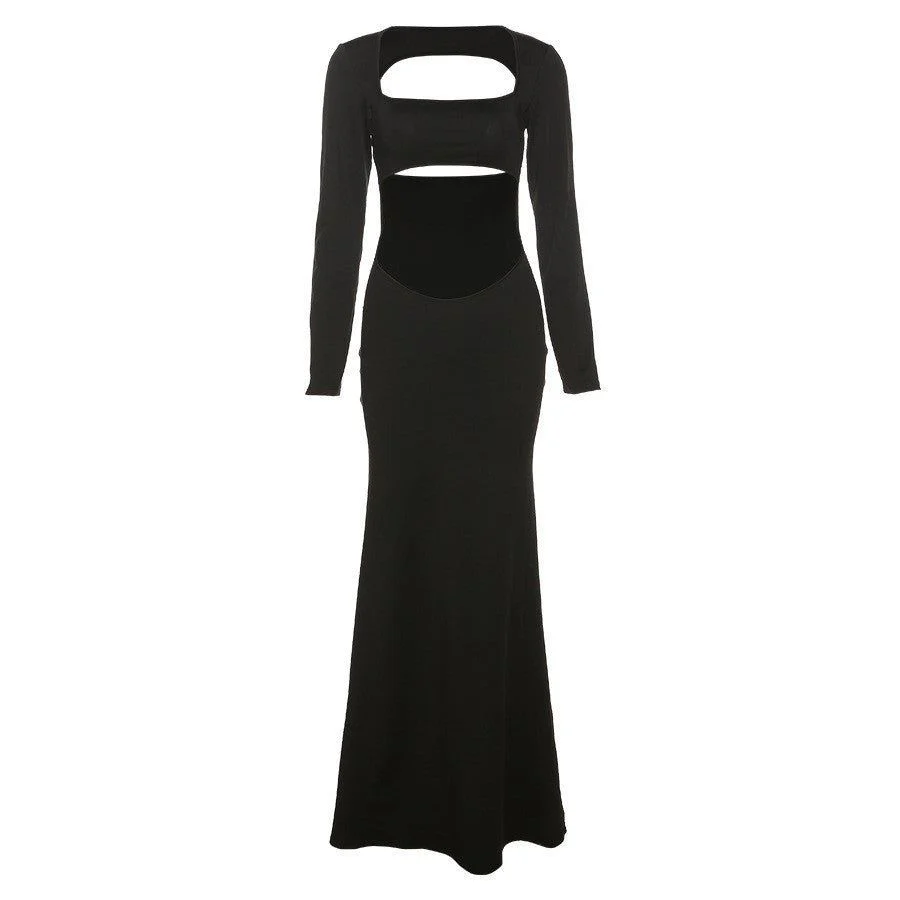 Not My Fault Cut Out Long Sleeve Maxi Dress - Image 9