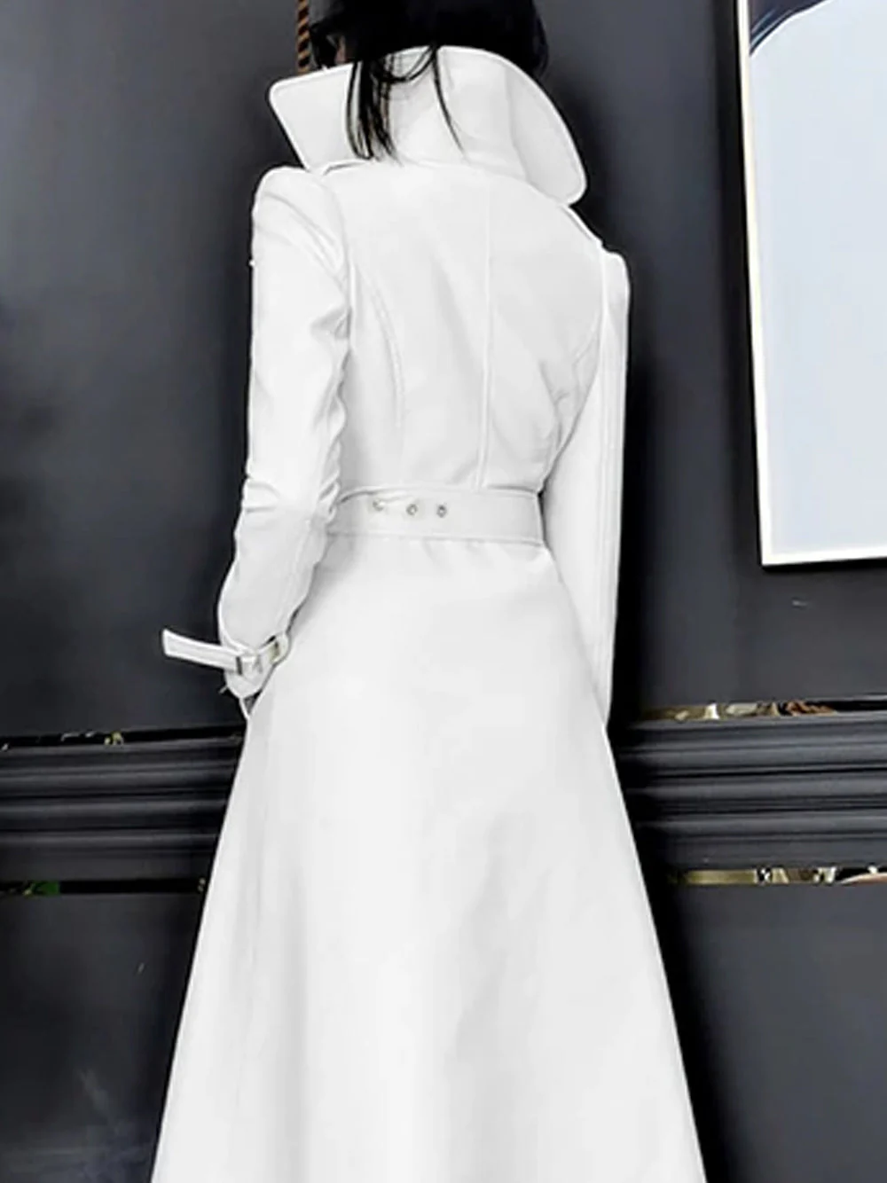 OMYX Leather Trench Coat - Image 14