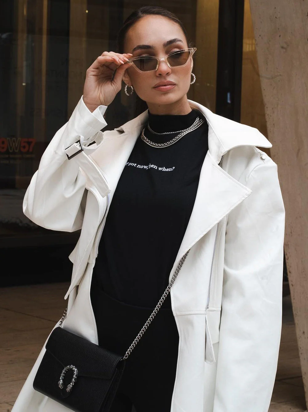 OMYX Leather Trench Coat - Image 16