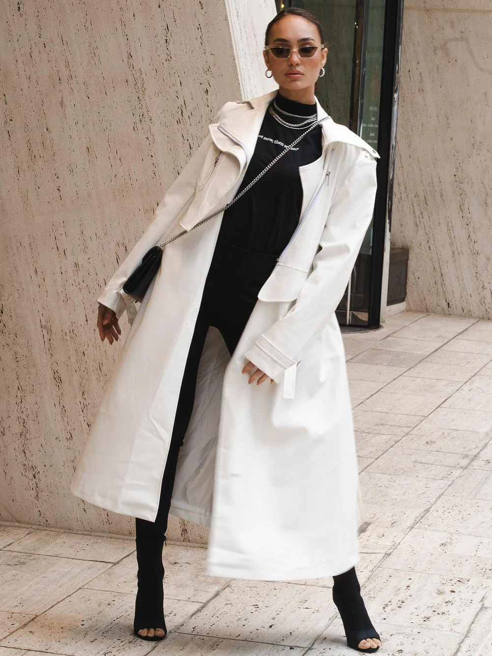 OMYX Leather Trench Coat - Image 5